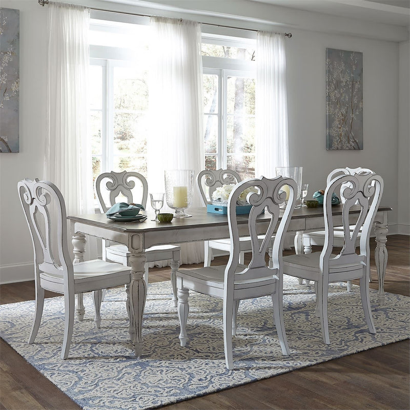 Magnolia Manor Opt 7 Piece Rectangular Table Set