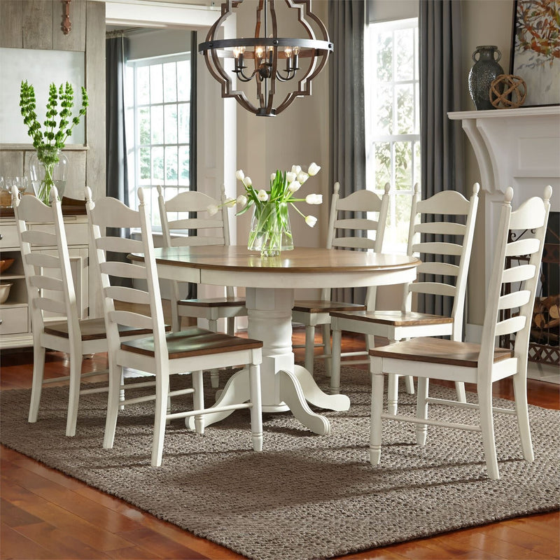 Springfield 7 Piece Pedestal Table Set