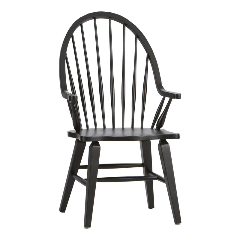 Windsor Back Arm Chair - Black