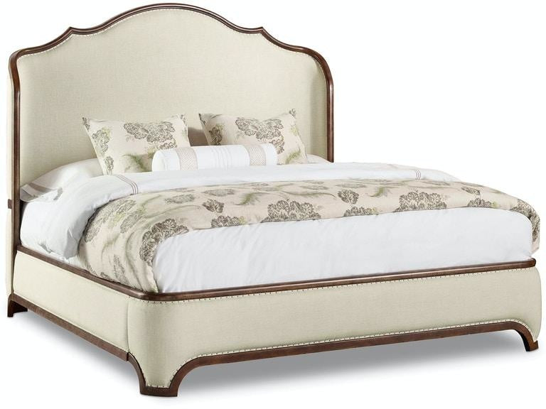 Queen Upholstered Shelter Bed