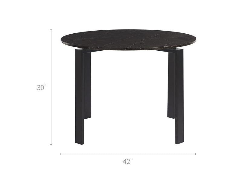 Spaces - Marshall Dining Table Black Marble Top