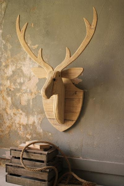 Recycled Wooden Deer Mount - Large