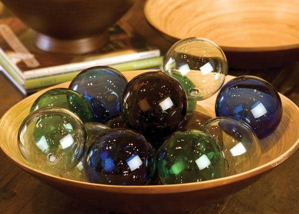 Recycled Glass Ball - Amber