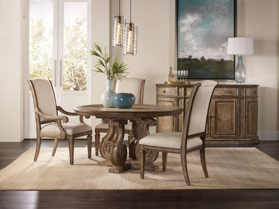 Solana 54in Pedestal Dining Table w/1-20in Leaf