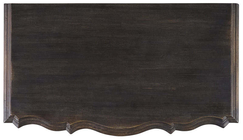 Corsica Dark Three Drawer Nightstand