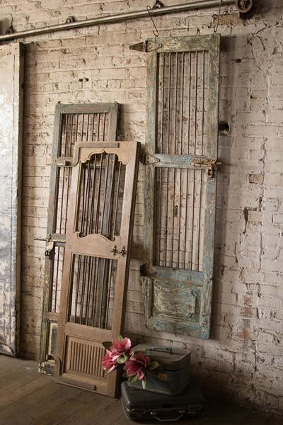 Wood And Iron Door Wall Hanging