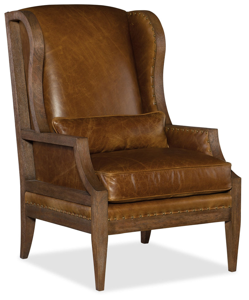 Laurel Laurel Exposed Wood Club Chair