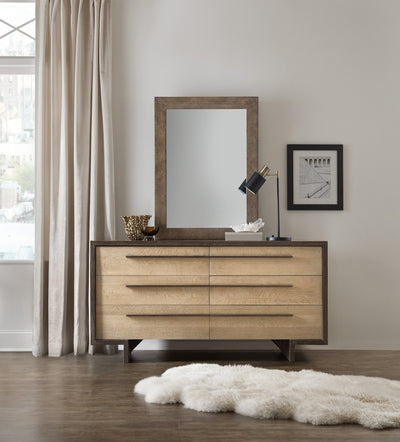 Miramar Point Reyes Costa Mesa Leather Mirror